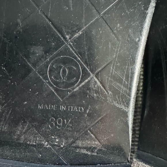 Authentic Chanel Quilted Black Loafers - Picture 10 of 11